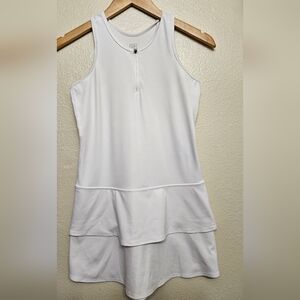 Athleta Kids White Layered Tank Dress